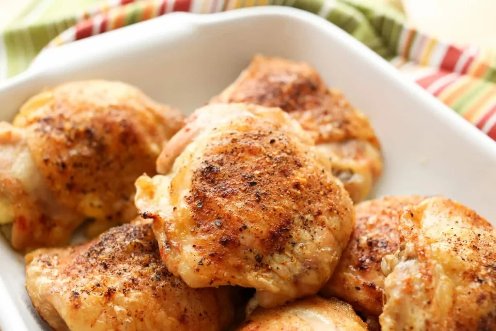 Baked Chicken Thighs looks amazing .