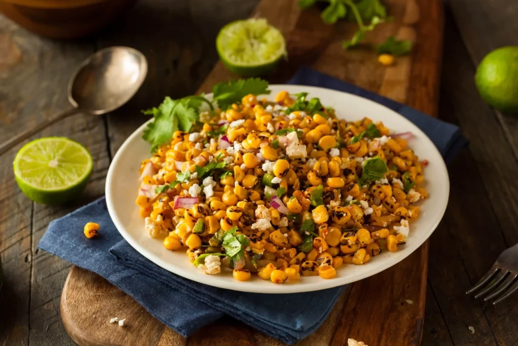 Corn salad with lemon
