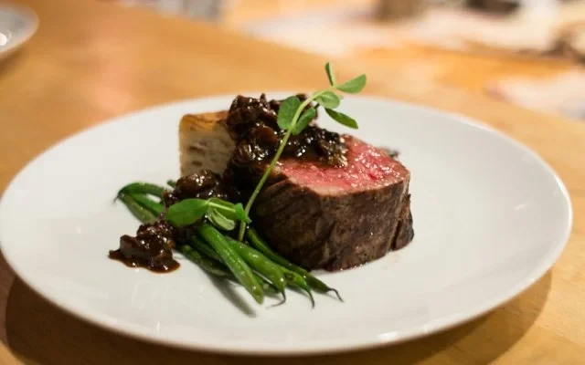 Skirt Steak with sauce drizzled