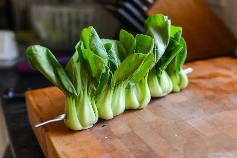 Grilled Bok Choy With Ginger Garlic Dressing RECIPE