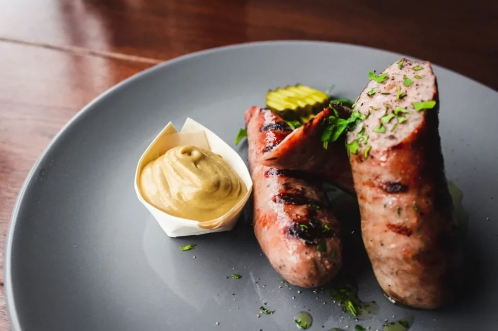 Halal Sausages with Sauce