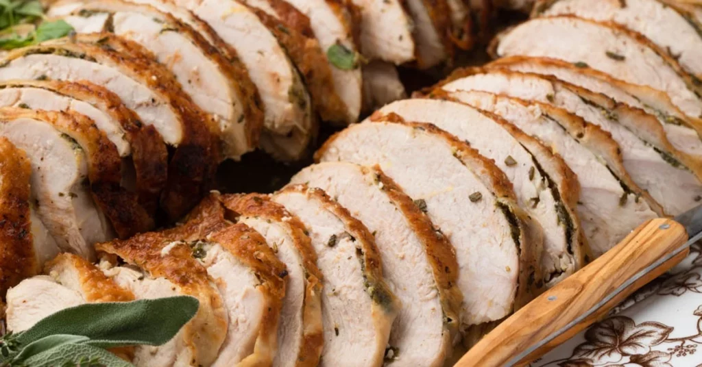 Turkey breast sliced