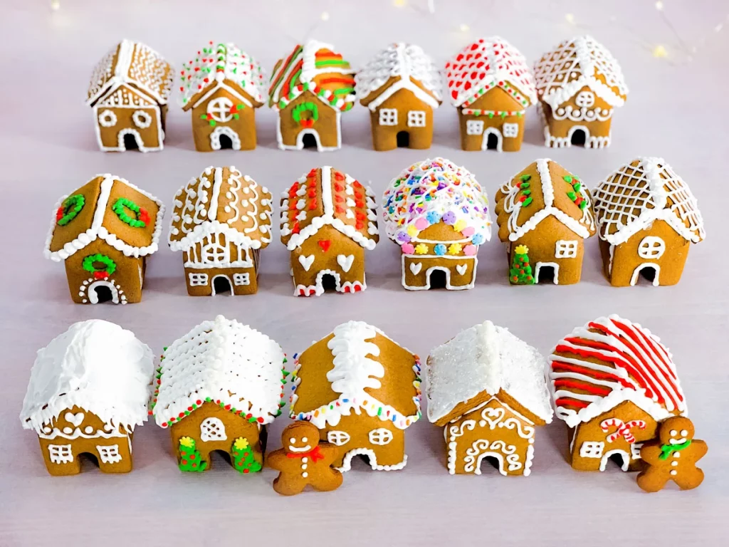 Mini Gingerbread Houses with Gingerbread Men