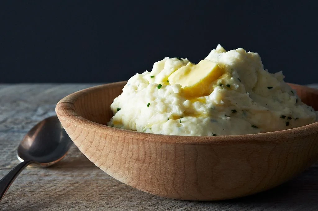 Mashed potatoes in a bowl