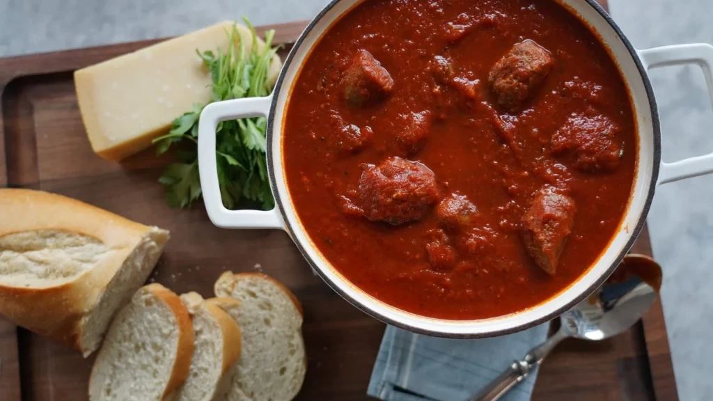 Sunday Gravy with bread
