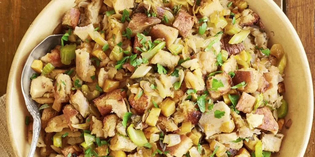 Bread stuffing with tamale dressing