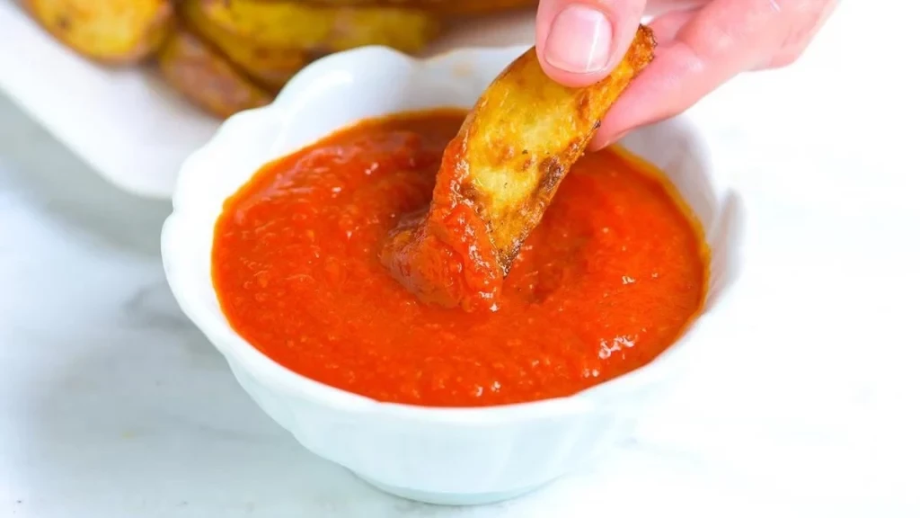 Spicy ketchup with French fries