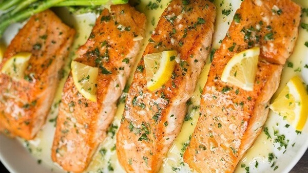 Grilled Fish with Lemon Vegetable Sauce Recipe