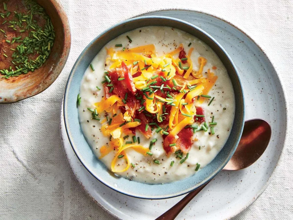 Homemade bacon potato soup
