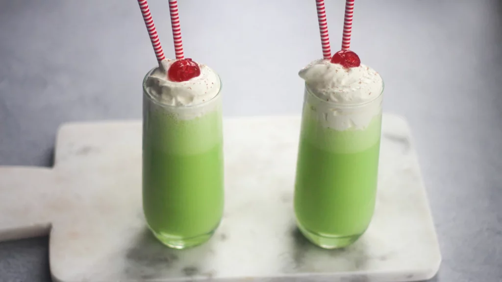 Chilled shamrock shake 