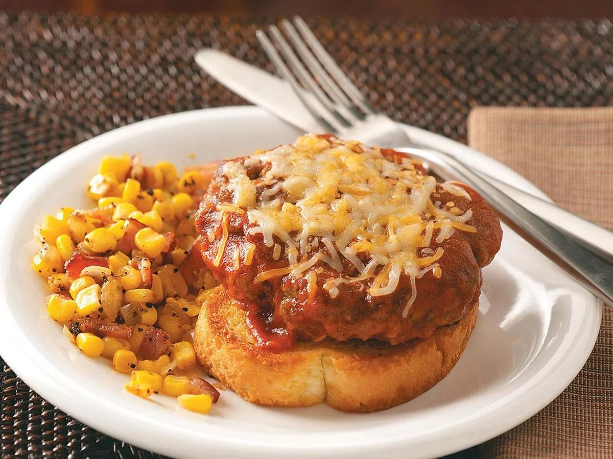 open faced Texas burger