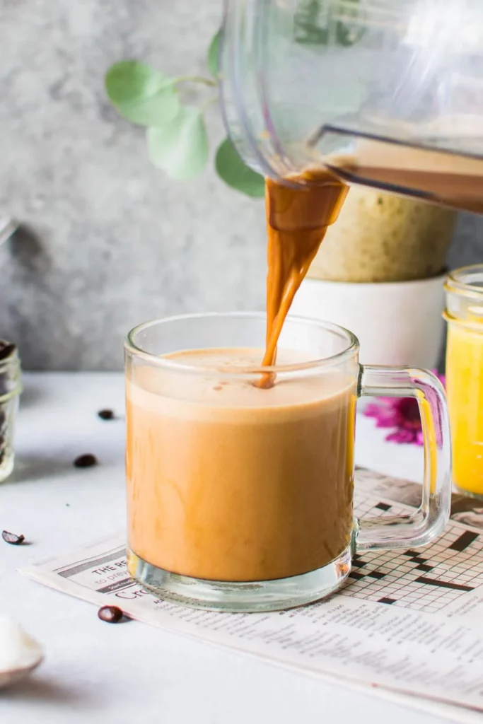 Wonderful bulletproof coffee in a cup 