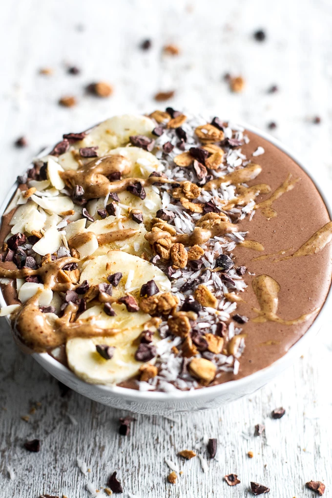 Homemade chocolate smoothie 