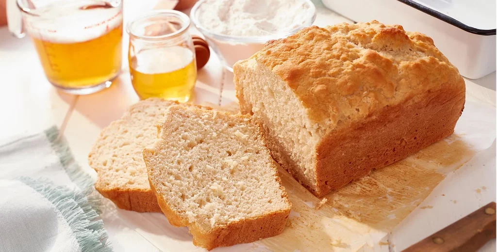 Beer Bread with beer and flour