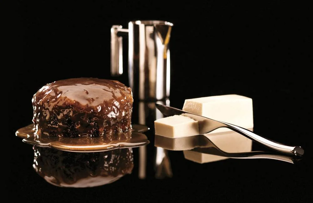Appetizing sticky toffee pudding