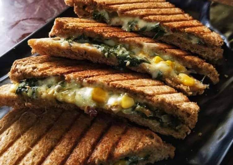 Spinach Corn Sandwich recipe