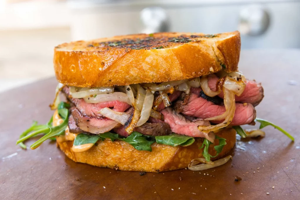 Steak Sandwich with onions