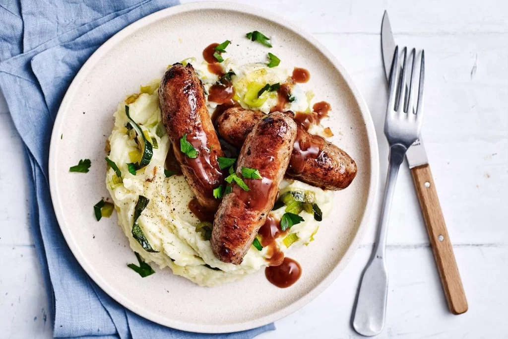 Flavorful bangers and mash 