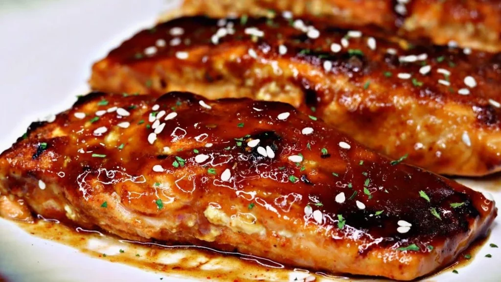 Glazed teriyaki salmon