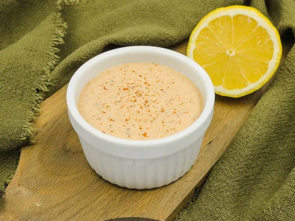 Chipotle Aioli Sauce In White Cup