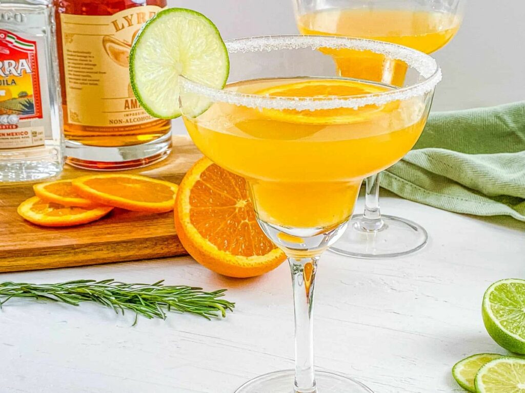 Italian Margarita Garnished With Lime Slice