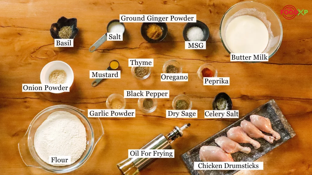 KFC Fried Chicken Ingredients