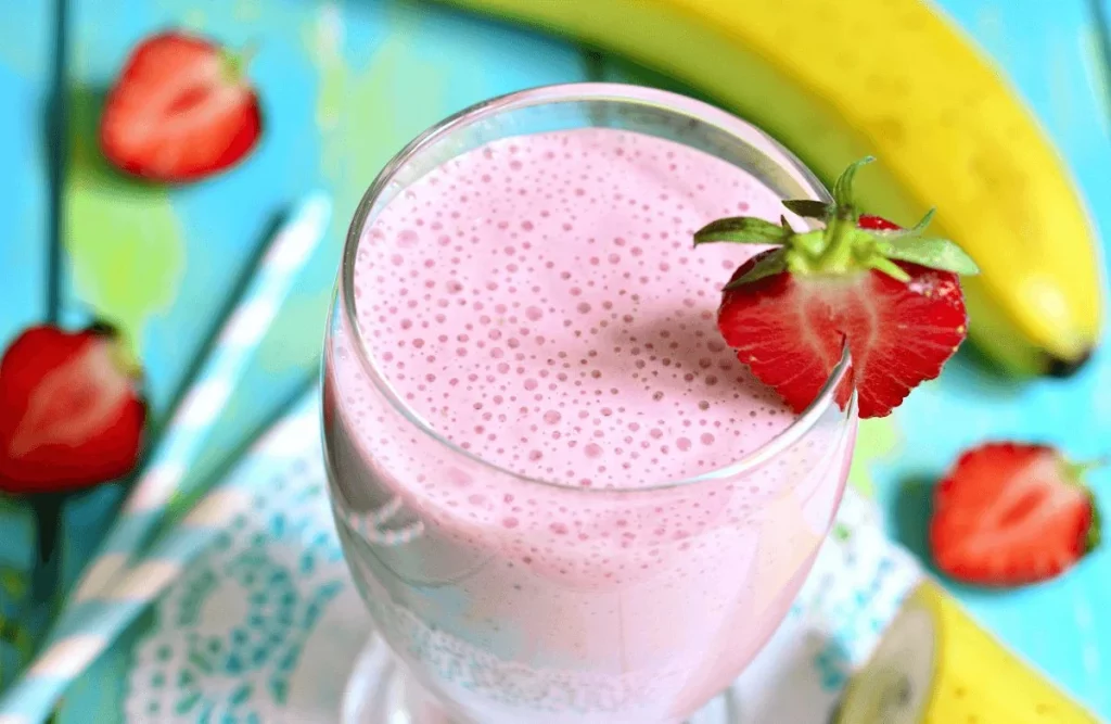 Fresh strawberry smoothie