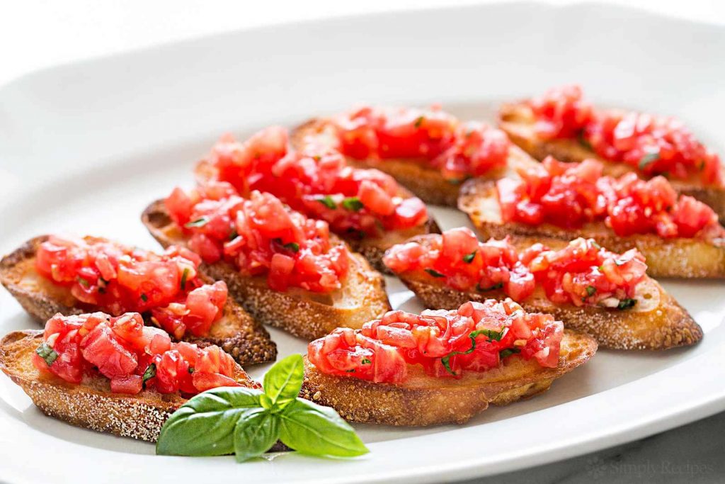 gluten-free garlic bread bruschetta