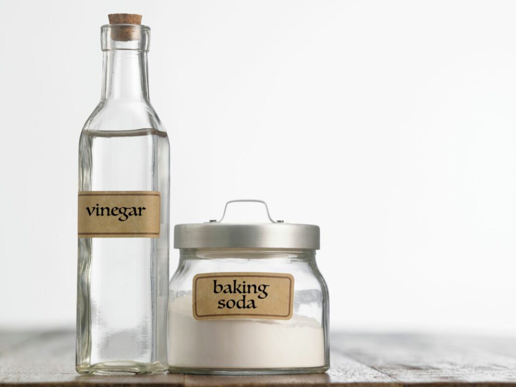 Vinegar and baking powder