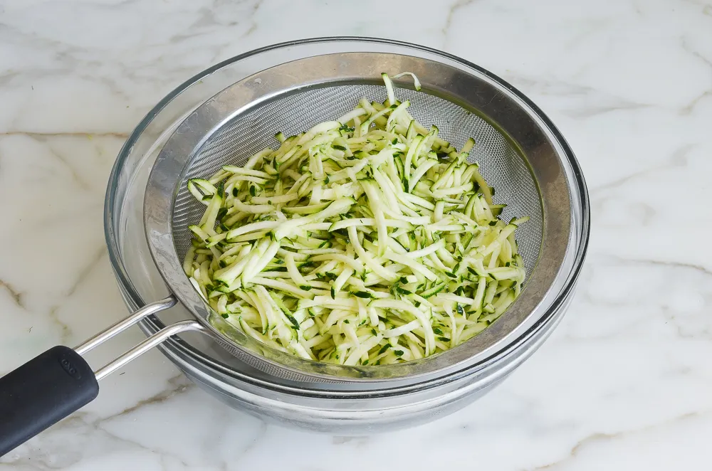 Grated zucchini