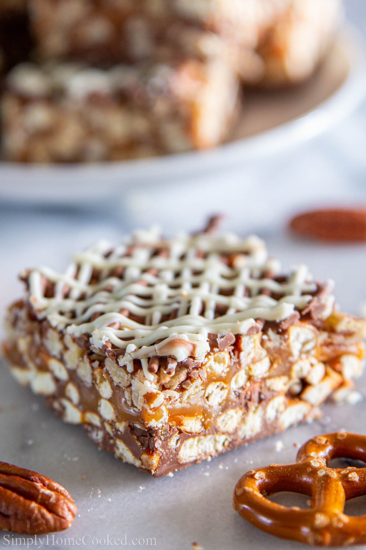 Chocolate Caramel Pretzel Bars