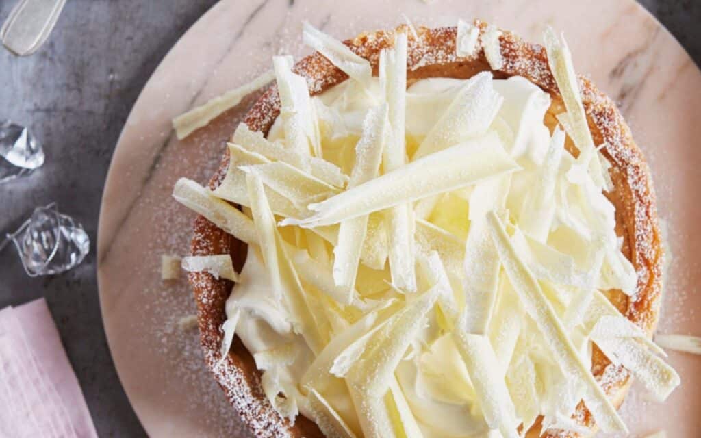 grated white chcolate