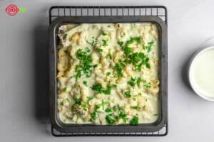 Jamie Oliver Cauliflower Mac and Cheese Step 12
