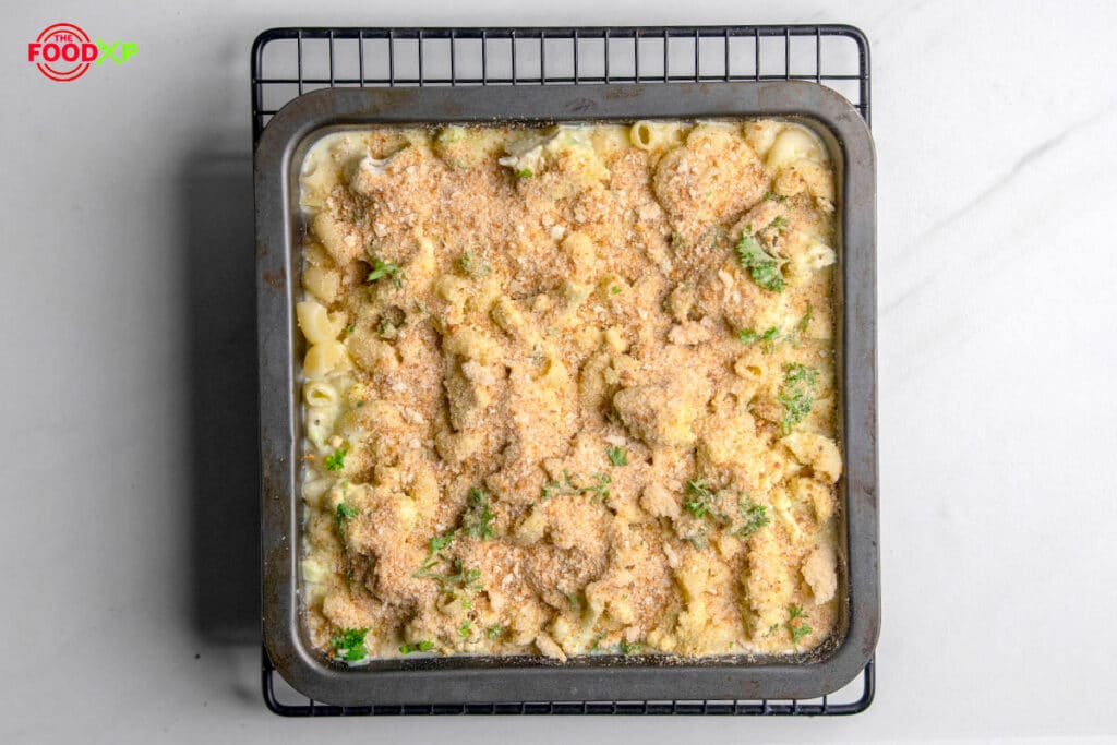 Jamie Oliver Cauliflower Mac and Cheese Step 14