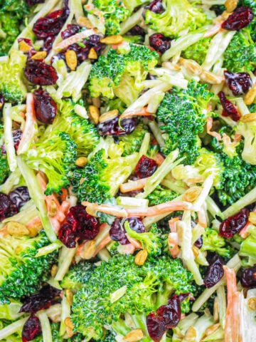 Broccoli Cranberry Salad.