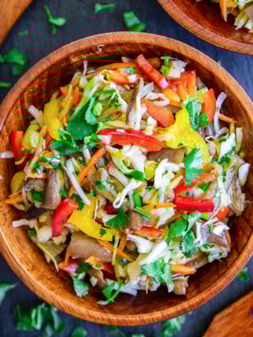 Bowl of Roasted Eggplant Salad.